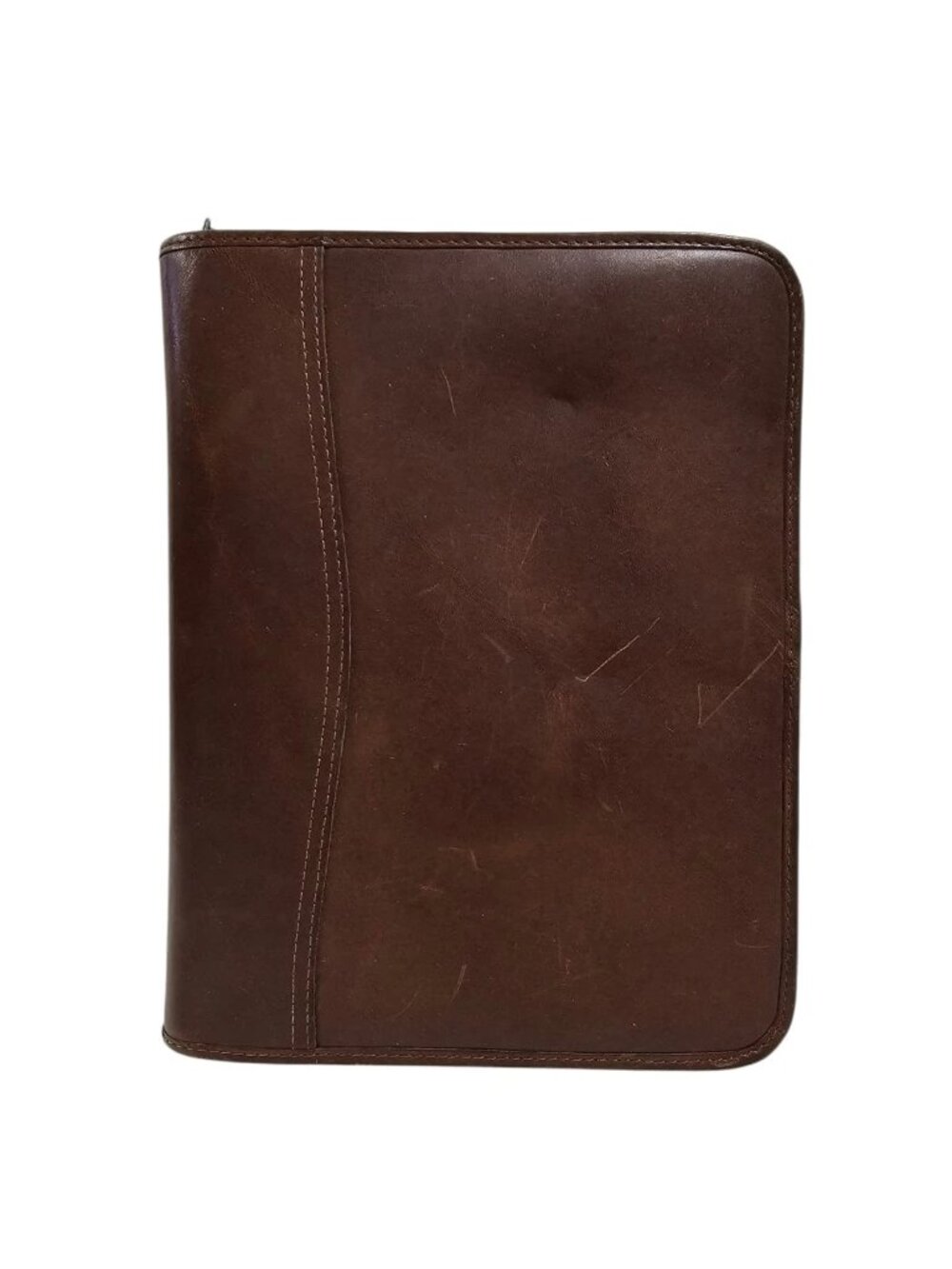2005 Day-Timer distressed leather zippered planner cover